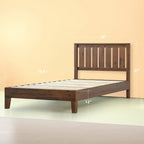 Letto a piattaforma in legno massello Priage by Zinus Antique Espresso