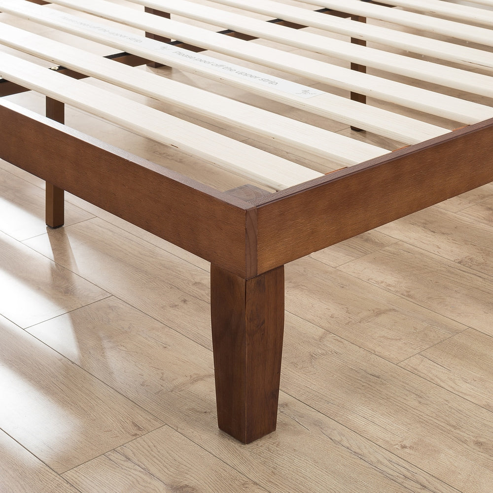 Letto a piattaforma in legno massello Priage by Zinus Antique Espresso
