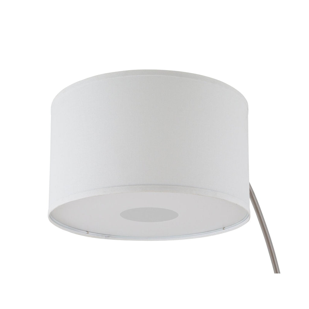 Lampada da terra ad arco regolabile in acciaio Q-Max 81 con paralume extra large e base in marmo