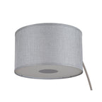 Lampada da terra ad arco regolabile in acciaio Q-Max 81 con paralume extra large e base in marmo