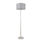 Lampada da terra ad arco regolabile in acciaio Q-Max 81 con paralume extra large e base in marmo