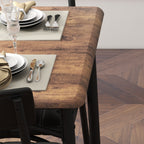 Tavolo da pranzo rettangolare per 4 persone con sedie imbottite