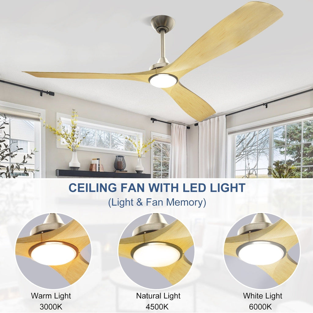 Ventilatore da soffitto con luci a filo e telecomando