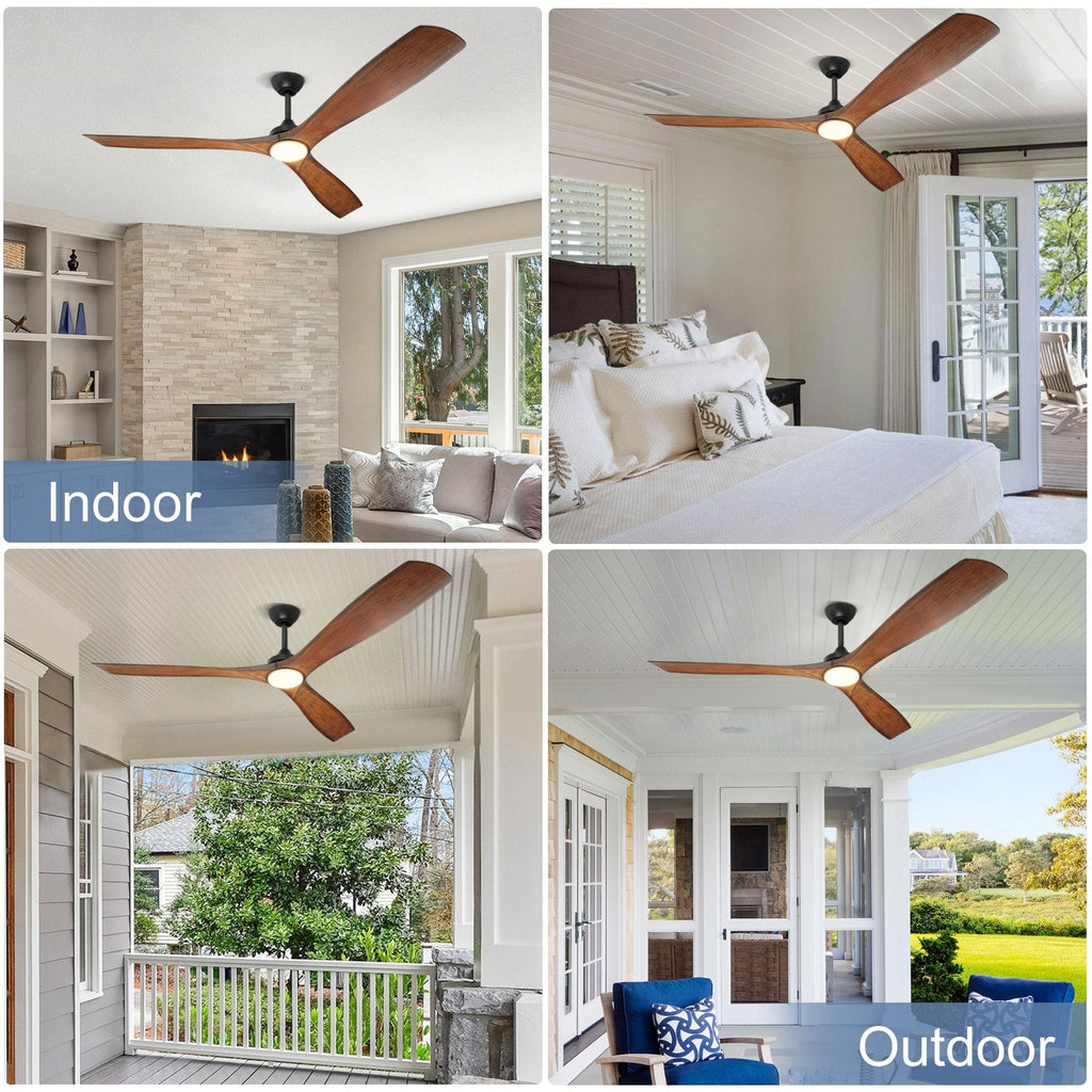 Ventilatore da soffitto con luci a filo e telecomando