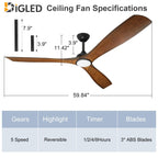 Ventilatore da soffitto con luci a filo e telecomando