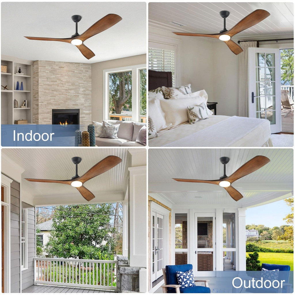 Ventilatore da soffitto con luci a filo e telecomando
