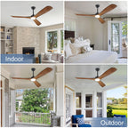 Ventilatore da soffitto con luci a filo e telecomando