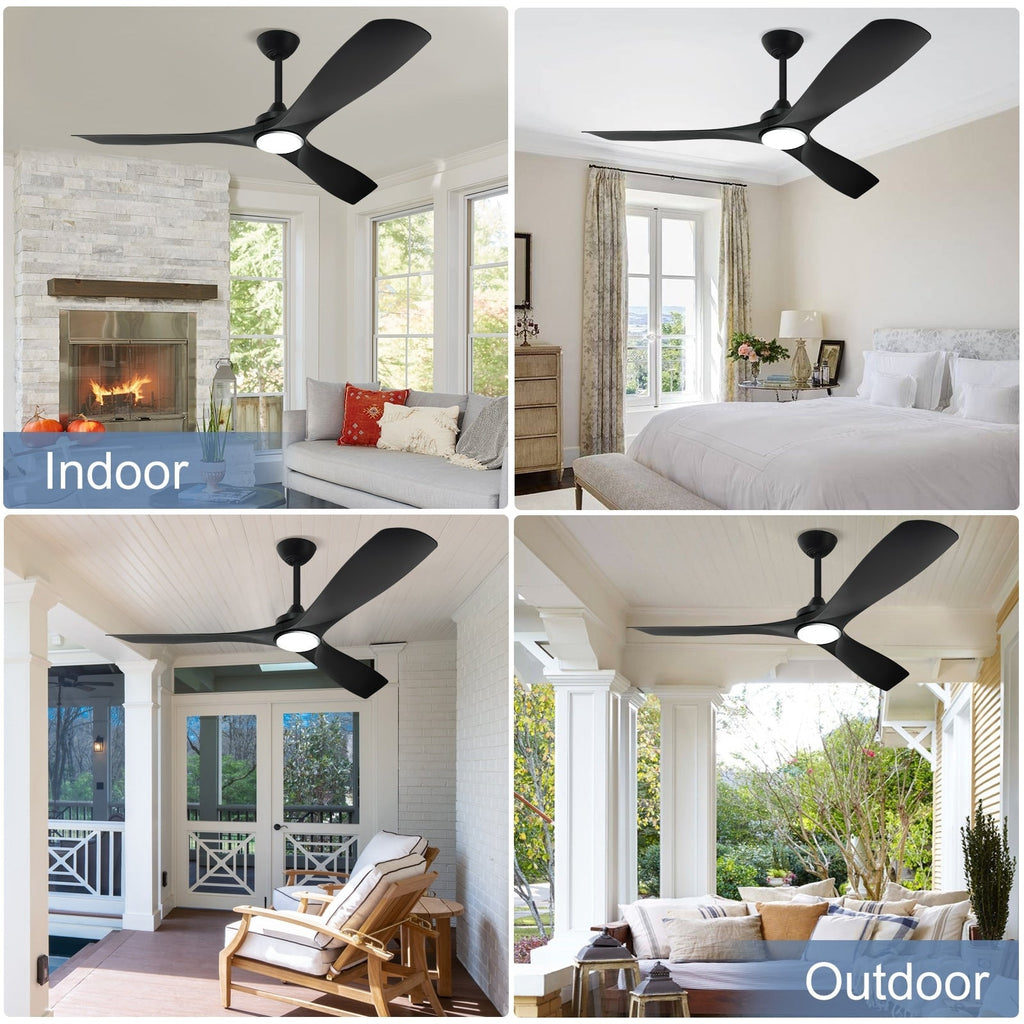 Ventilatore da soffitto con luci a filo e telecomando