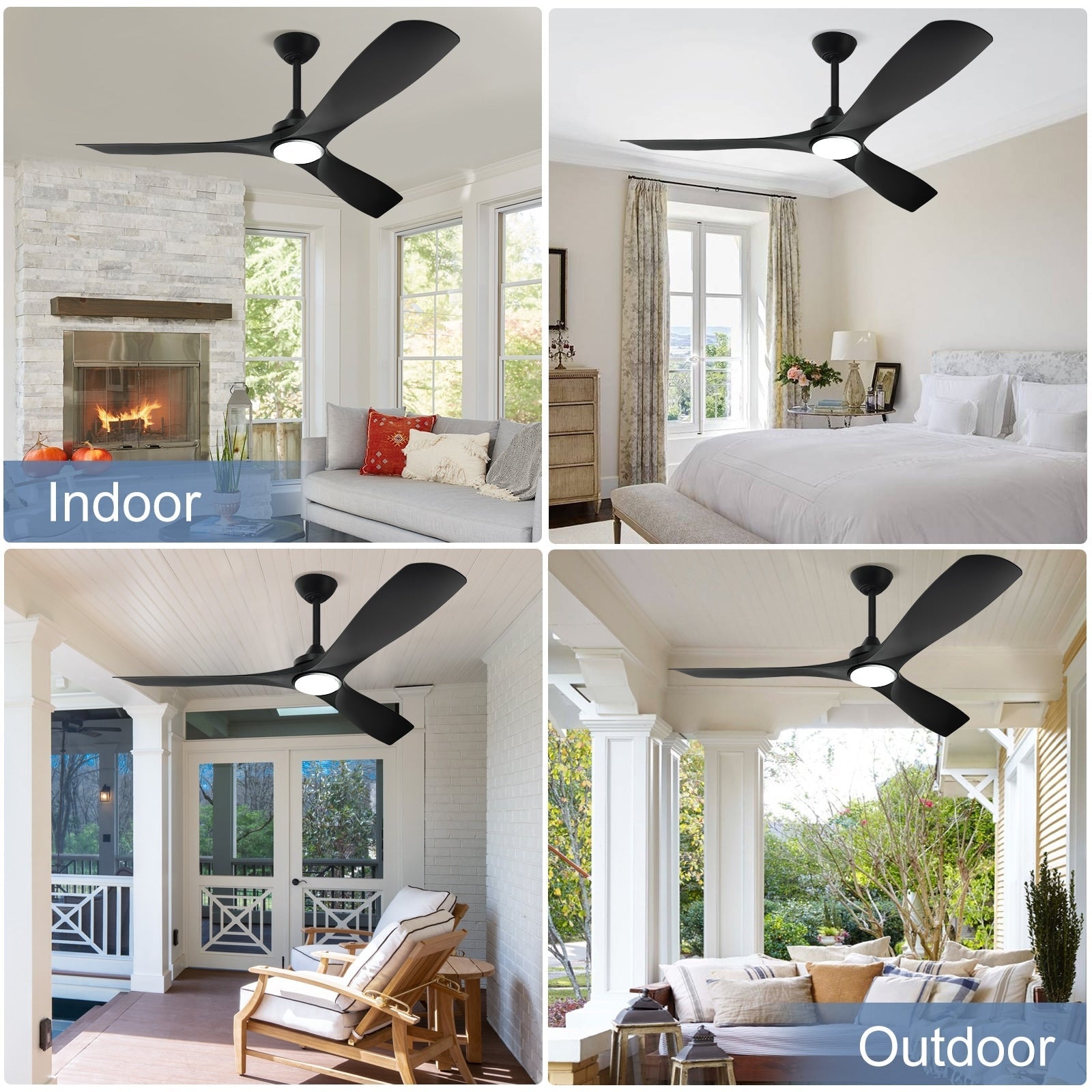 Ventilatore da soffitto con luci a filo e telecomando