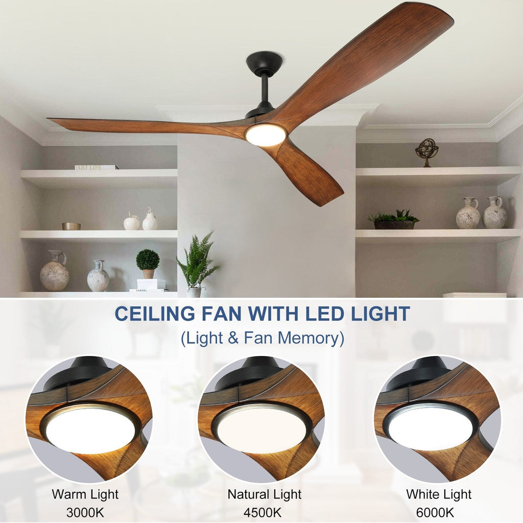 Ventilatore da soffitto con luci a filo e telecomando