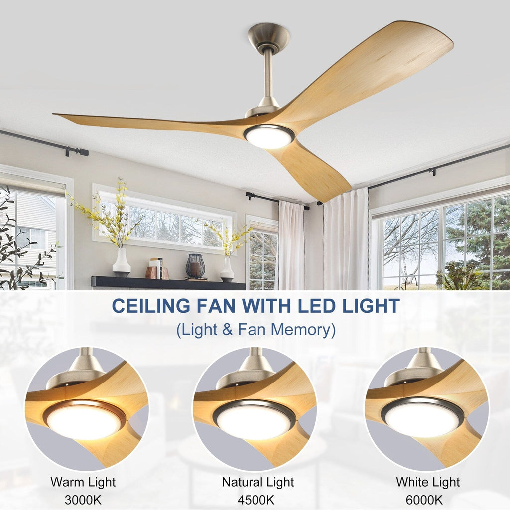 Ventilatore da soffitto con luci a filo e telecomando