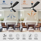 Ventilatore da soffitto con luci a filo e telecomando