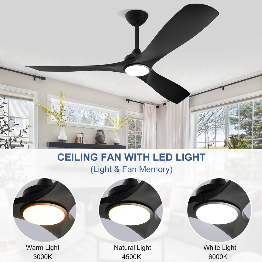 Ventilatore da soffitto con luci a filo e telecomando