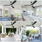 Ventilatore da soffitto con luci a filo e telecomando