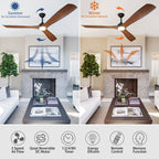 Ventilatore da soffitto con luci a filo e telecomando
