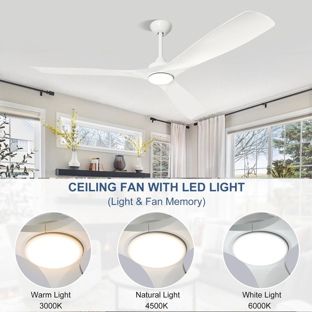 Ventilatore da soffitto con luci a filo e telecomando