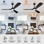 Ventilatore da soffitto con luci a filo e telecomando