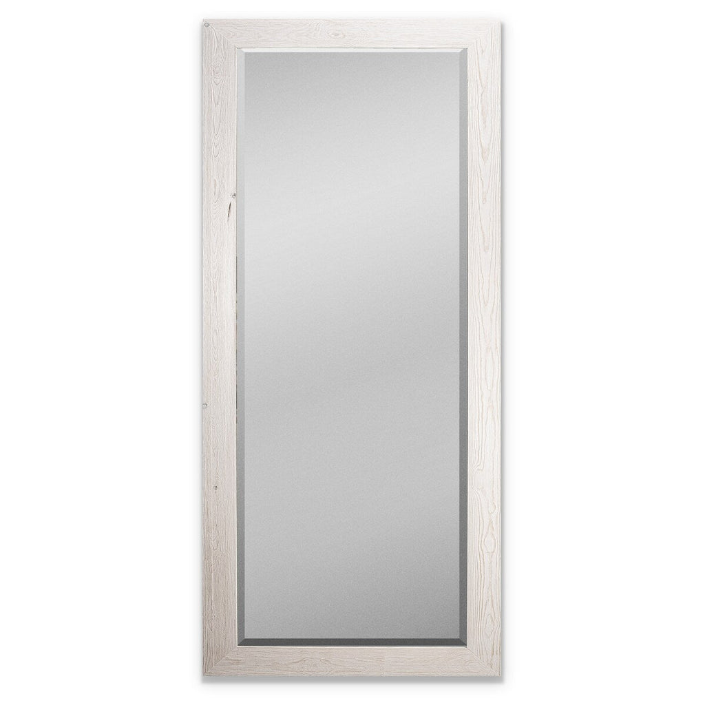 Specchio a figura intera in legno di fienile - Bianco anticato - 62X27