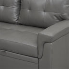 Divano componibile reversibile con letto estraibile, chaise longue con contenitore nascosto e gambe resistenti