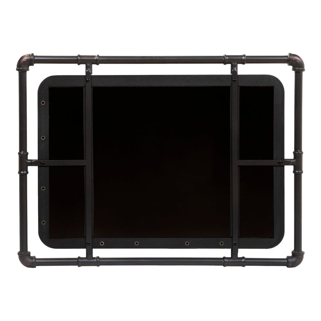 Specchio da parete sospeso in metallo Revo Industrial da 31 pollici di Furniture of America