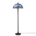 Lampada da terra River of Goods Allistar in vetro colorato e resina, 3 luci, altezza 64 pollici - 20L x 20W x 64H