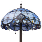 Lampada da terra River of Goods Allistar in vetro colorato e resina, 3 luci, altezza 64 pollici - 20L x 20W x 64H