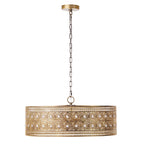 Lampadario River of Goods Bryar in ottone e cristallo da 23,5 W a 3 luci - 23,5 x 23,5 x 61,5