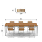 Lampadario River of Goods Bryar in ottone e cristallo da 23,5 W a 3 luci - 23,5 x 23,5 x 61,5