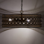 Lampadario River of Goods Bryar in ottone e cristallo da 23,5 W a 3 luci - 23,5 x 23,5 x 61,5