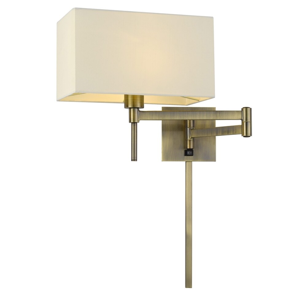 Lampada da lettura con braccio girevole Robson Wall - Ottone anticato