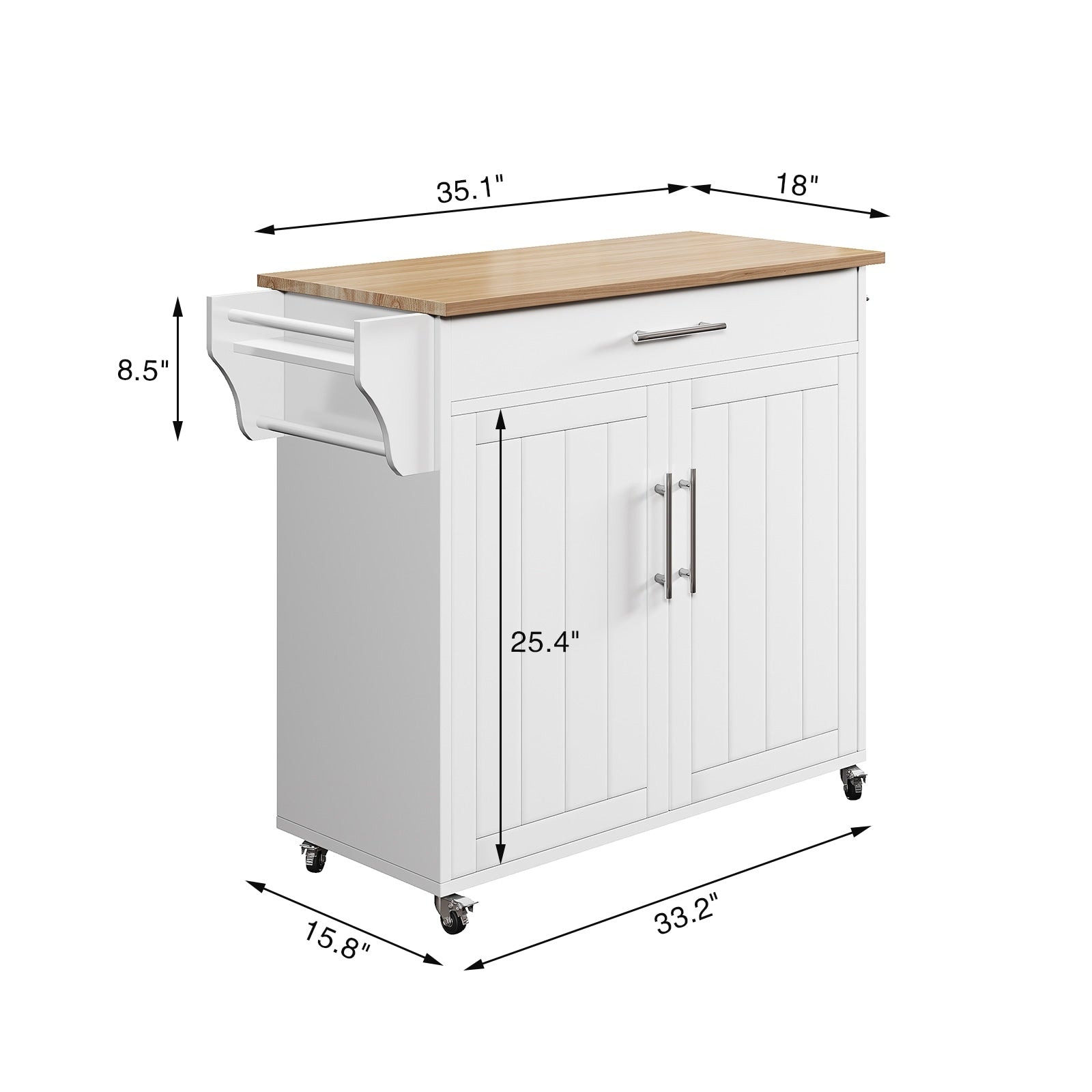 Isola da cucina mobile con mobile contenitore