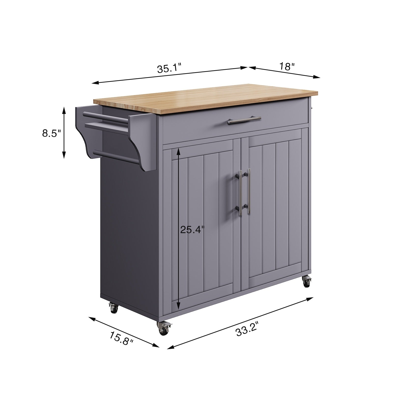 Isola da cucina mobile con mobile contenitore