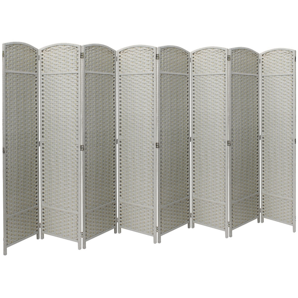 Divisorio per ambienti, divisorio pieghevole per la privacy, parete divisoria alta pieghevole a 8 pannelli - 96" L x 19,50" W x 69" H