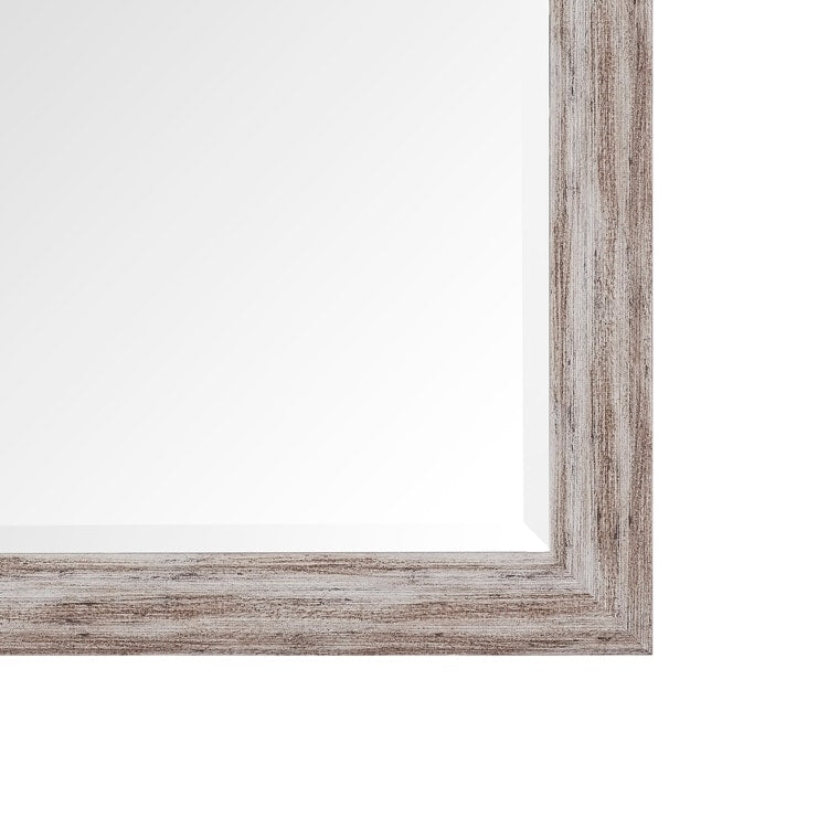 Specchio da terra rustico a figura intera - Specchio a figura intera rettangolare con cornice in legno 66 x 32 per soggiorno, camera da letto