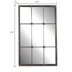 Specchio da parete con cornice in metallo marrone rustico - 37,75 A x 23,8 L x 1 P