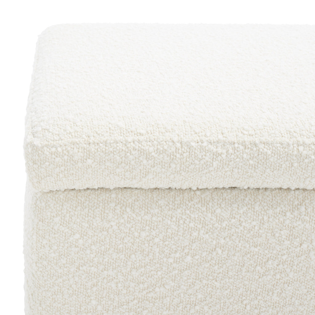 Panca portaoggetti SAFAVIEH Couture Sunneva Boucle - 61 pollici di larghezza x 20 pollici di profondità x 19 pollici di altezza - 61 pollici di larghezza x 20 pollici di profondità x 19 pollici di altezza