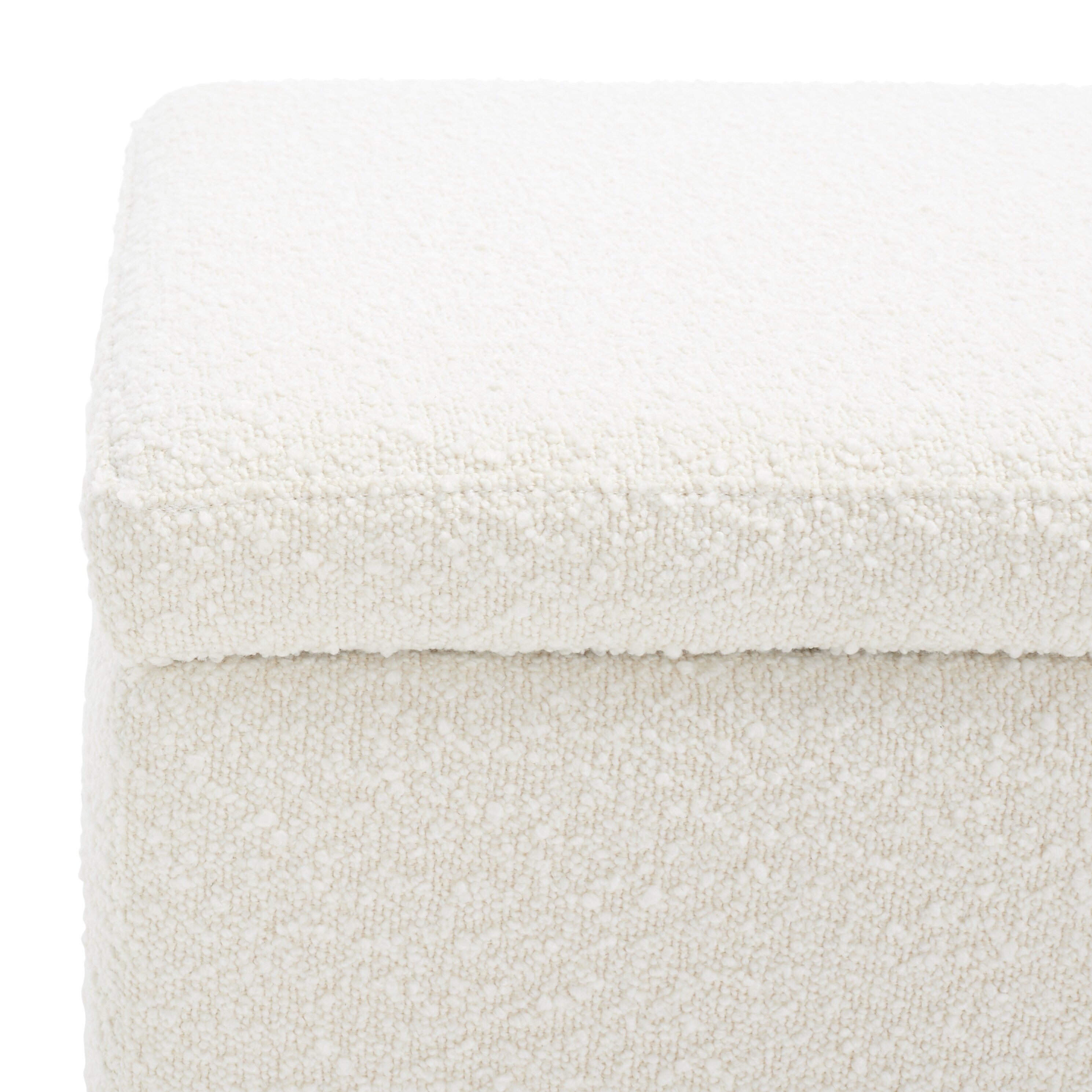 Panca portaoggetti SAFAVIEH Couture Sunneva Boucle - 61 pollici di larghezza x 20 pollici di profondità x 19 pollici di altezza - 61 pollici di larghezza x 20 pollici di profondità x 19 pollici di altezza