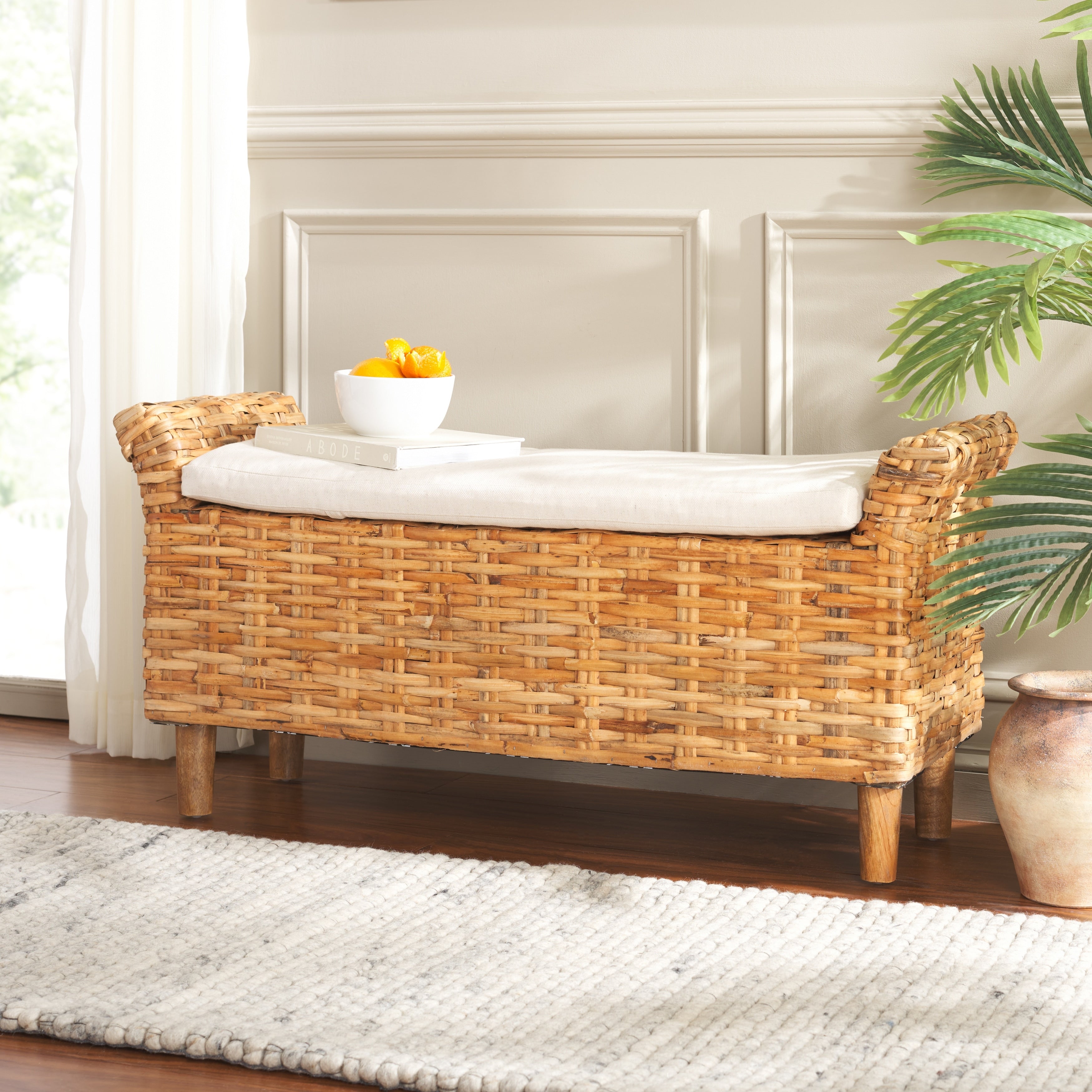 Panca SAFAVIEH Danna Brown - 43,9 x 14,8 x 21,1 - 44L x 15P x 21A