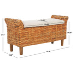 Panca SAFAVIEH Danna Brown - 43,9 x 14,8 x 21,1 - 44L x 15P x 21A