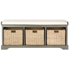Panca contenitore SAFAVIEH Eola grigio/bianco - 47 x 16,1 x 19,9 - 47Lx16Px20A