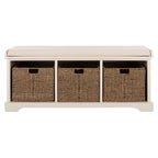Panca contenitore SAFAVIEH Eola grigio/bianco - 47 x 16,1 x 19,9 - 47Lx16Px20A