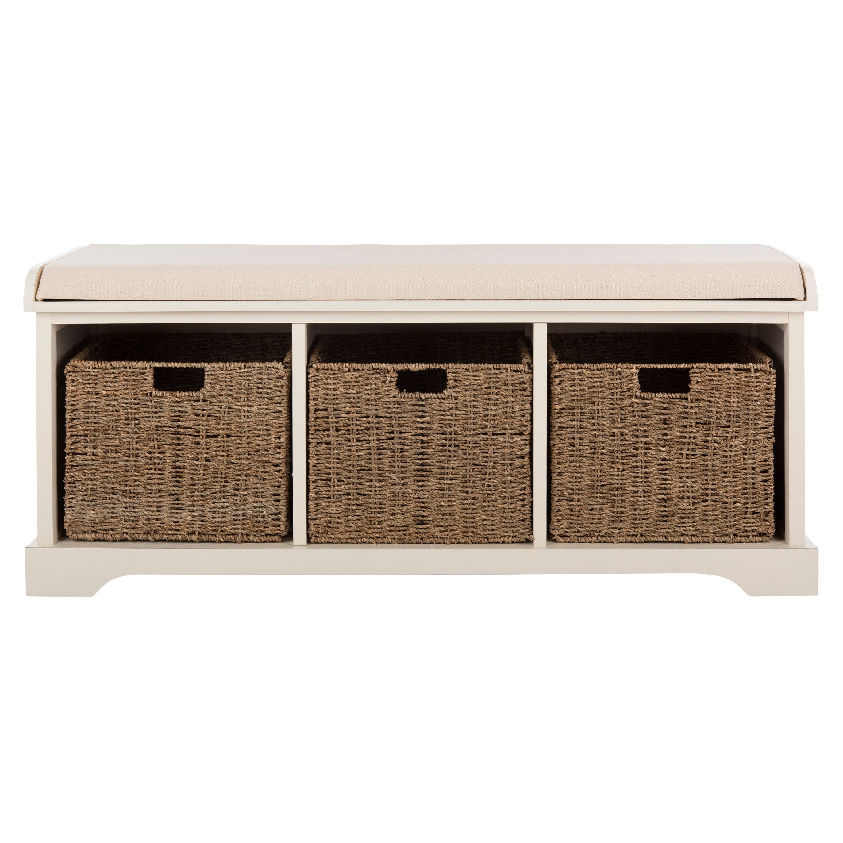 Panca contenitore SAFAVIEH Eola grigio/bianco - 47 x 16,1 x 19,9 - 47Lx16Px20A