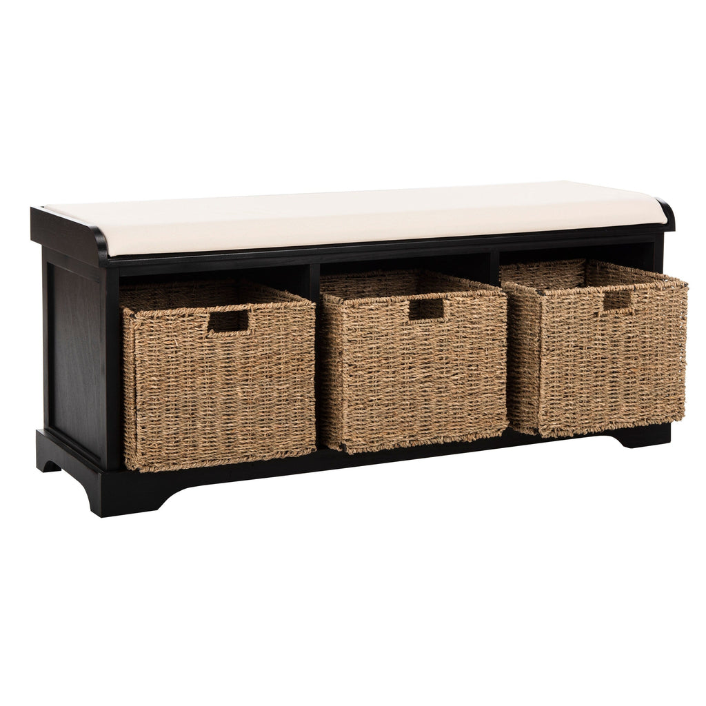 Panca contenitore SAFAVIEH Eola grigio/bianco - 47 x 16,1 x 19,9 - 47Lx16Px20A