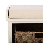 Panca contenitore SAFAVIEH Eola grigio/bianco - 47 x 16,1 x 19,9 - 47Lx16Px20A