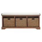 Panca contenitore SAFAVIEH Eola grigio/bianco - 47 x 16,1 x 19,9 - 47Lx16Px20A
