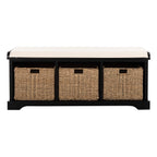 Panca contenitore SAFAVIEH Eola grigio/bianco - 47 x 16,1 x 19,9 - 47Lx16Px20A