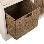 Panca contenitore SAFAVIEH Eola grigio/bianco - 47 x 16,1 x 19,9 - 47Lx16Px20A