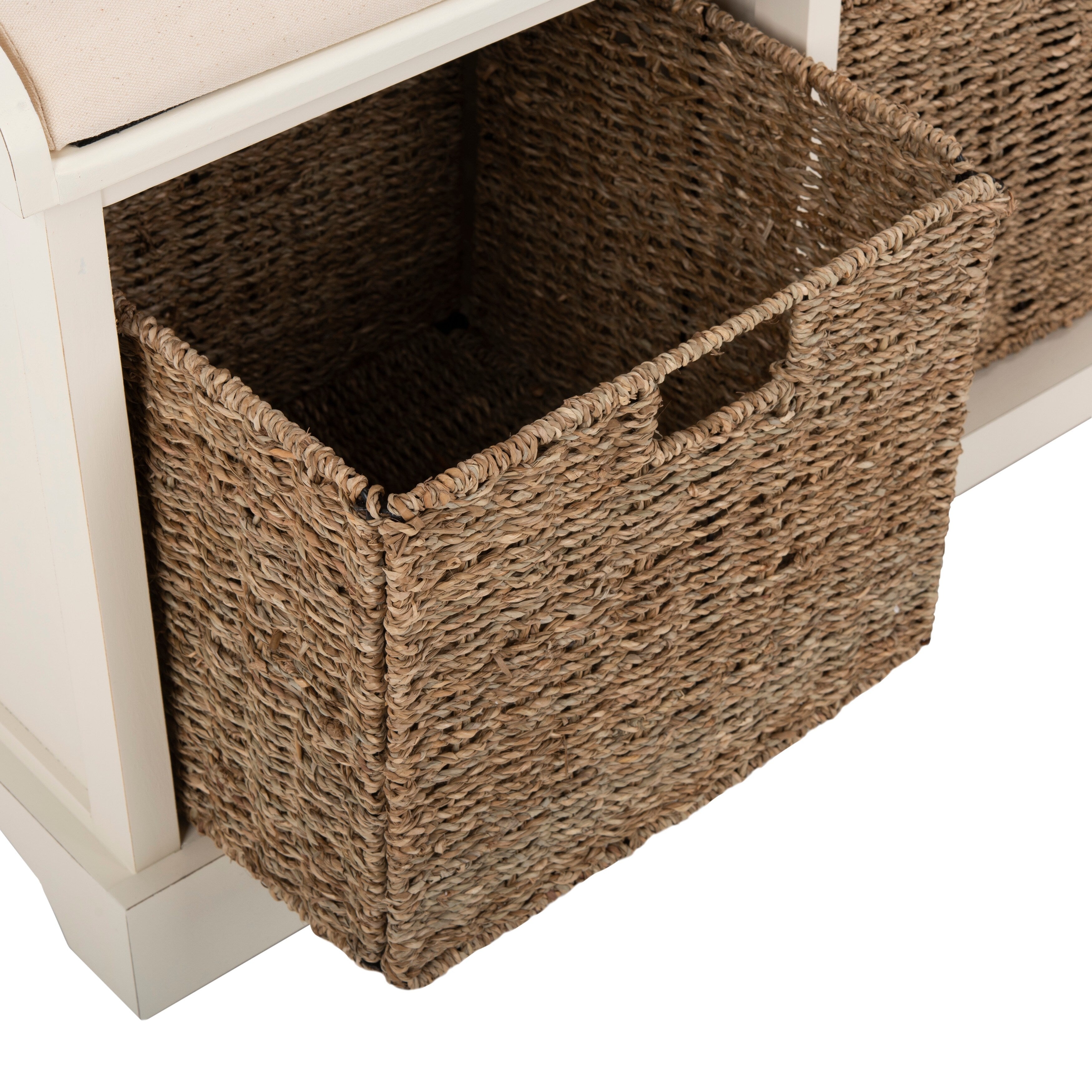 Panca contenitore SAFAVIEH Eola grigio/bianco - 47 x 16,1 x 19,9 - 47Lx16Px20A