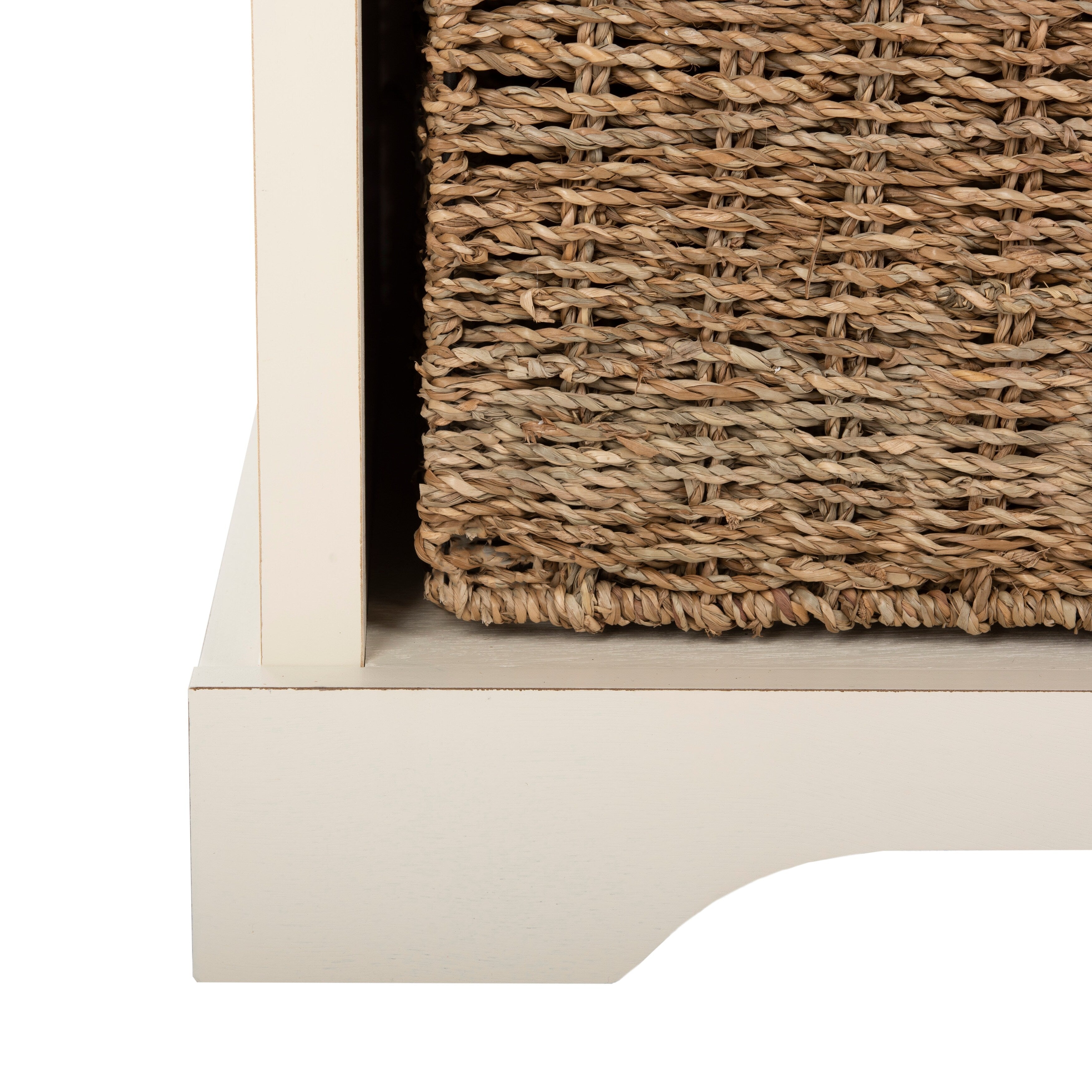 Panca contenitore SAFAVIEH Eola grigio/bianco - 47 x 16,1 x 19,9 - 47Lx16Px20A