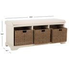 Panca contenitore SAFAVIEH Eola grigio/bianco - 47 x 16,1 x 19,9 - 47Lx16Px20A